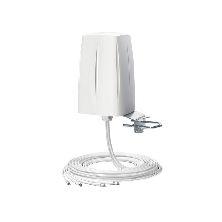 Antenne omnidirectionnelle QuWireless AOLM4 QuOmni LTE MIMO 4x4, câble 5 m, connecteur SMA