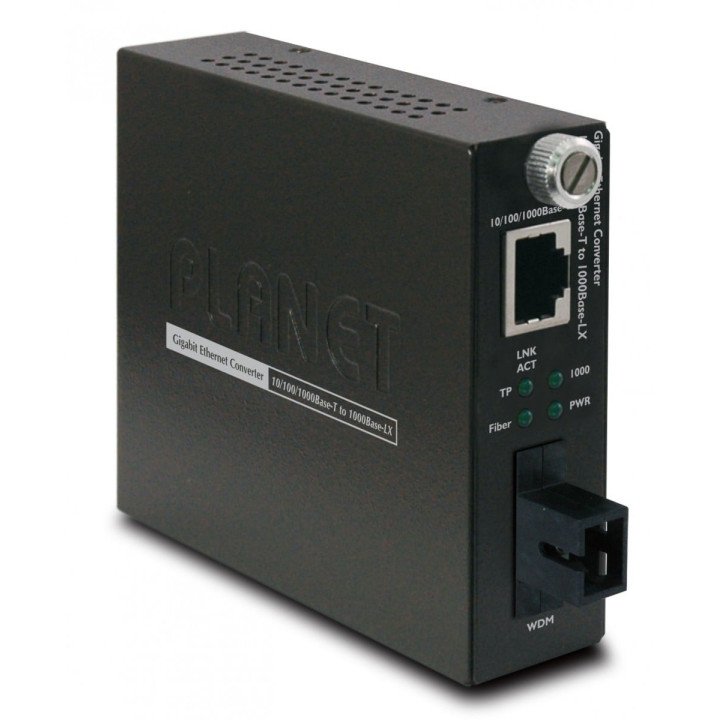 PLANET GST-806A15 Gigabit WDM Bi-directional Fiber Media Converter, 1310nm, 15km