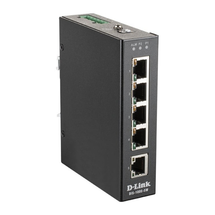 D-Link DIS-100E-5W Unmanaged Fast Ethernet Switch (10/100) Black