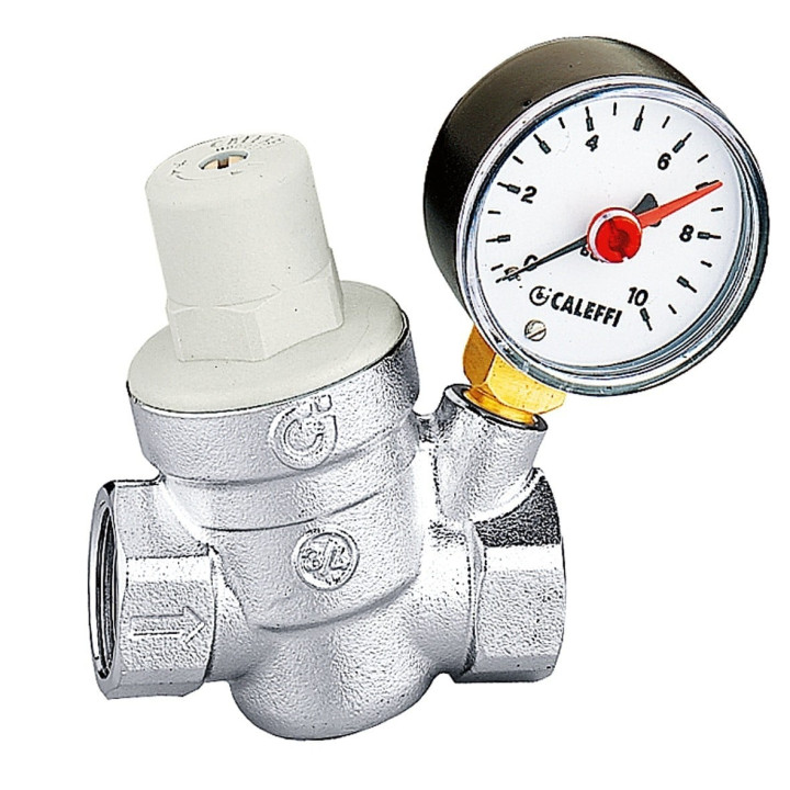 Caleffi 533251 регулятор давления 3/4" угловой манометр