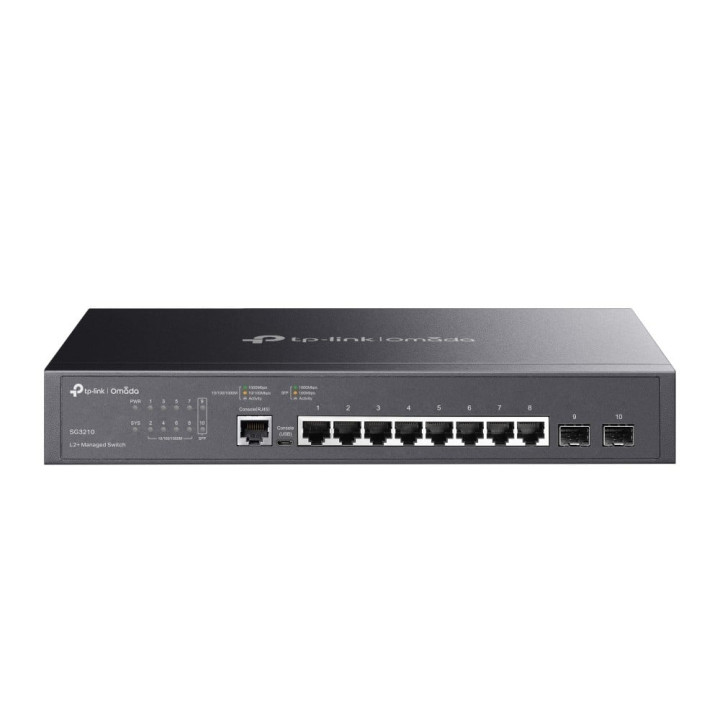 TP-Link SG3210 (TL-SG3210) JetStream 8-Port Gigabit L2+ Managed Switch with 2 SFP Slots