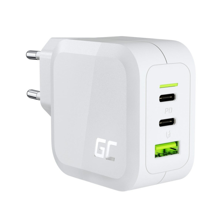 Green Cell CHARGC08W 65W GaN USB-C Mains Charger White