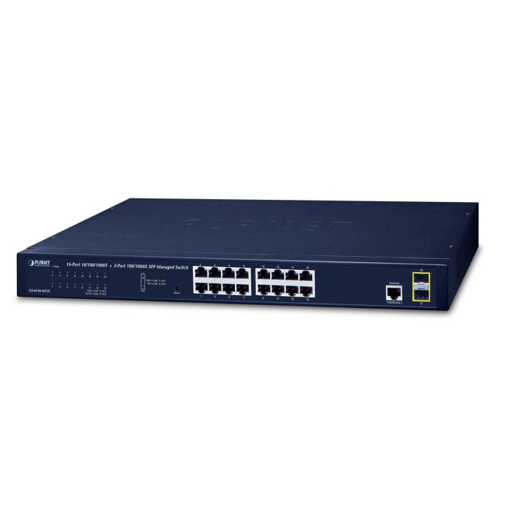 PLANET GS-4210-16T2S 16-Port Gigabit Managed Switch with 2 SFP Slots