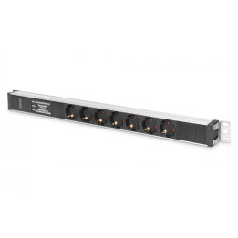 DIGITUS DN-95412 Aluminium PDU 16A 4000W 7x Schuko with Frequency Filter 2m