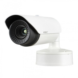 Hanwha Vision TNO-4040TR Caméra de sécurité IP Bullet extérieure 640 x 480, montage plafond/mur, blanc