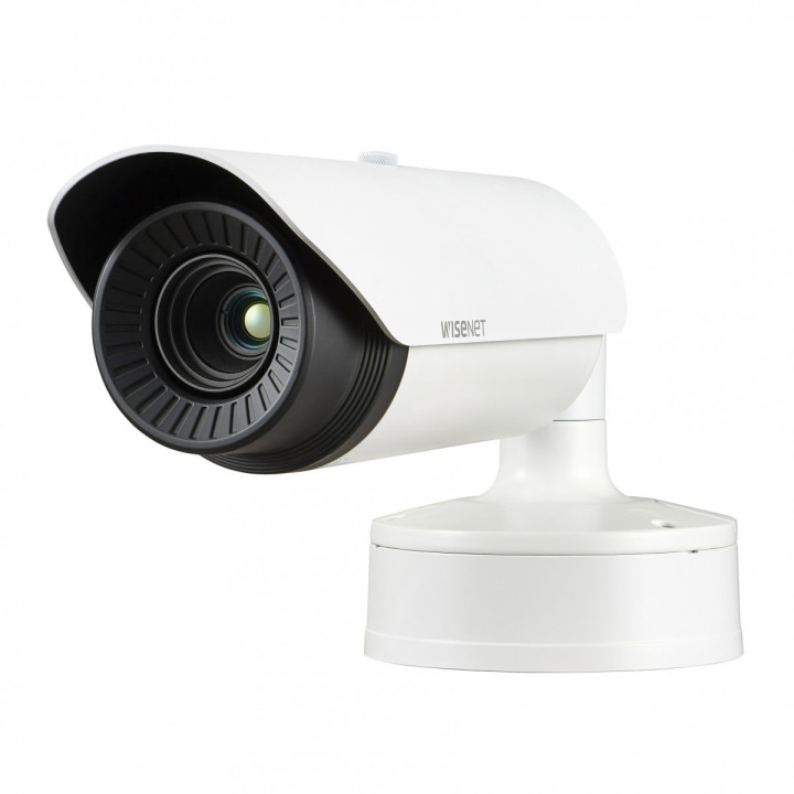 Hanwha Vision TNO-4040TR Caméra de sécurité IP Bullet extérieure 640 x 480, montage plafond/mur, blanc