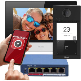 Kit d'interphone vidéo Hilook by Hikvision IP-VIS-Pro – Station de porte IP avec audio bidirectionnel