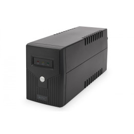 DIGITUS DN-170063 Line-Interactive UPS 600VA/360W, 12V/7Ah Battery, 2x CEE 7/7 Outlets, RJ-11, LED