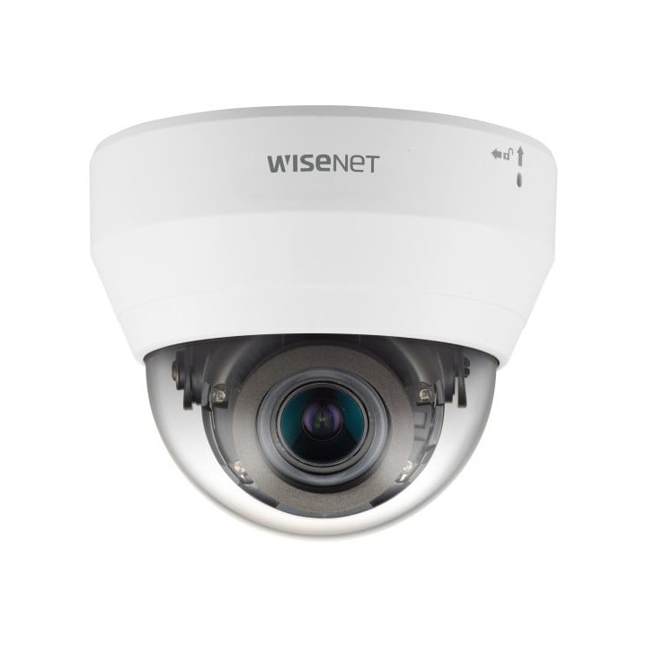 Hanwha Vision QND-7082R Dome IP Security Camera, 5MP, Indoor, White