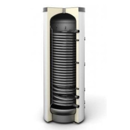 GALMET 71-204100 Buffer Tank for Heat Pumps with Spiral Coil 2.0 m², Uncoated, Standing, Polyurethane/PVC, SG(B) 200