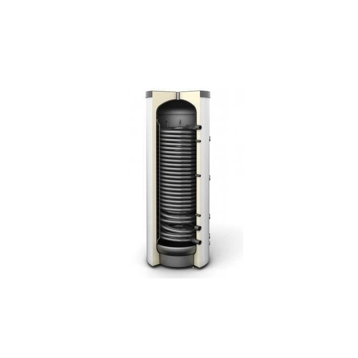 GALMET 71-204100 Buffer Tank for Heat Pumps with Spiral Coil 2.0 m², Uncoated, Standing, Polyurethane/PVC, SG(B) 200