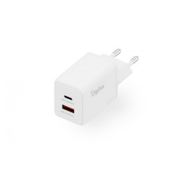 DIGITUS DA-10302 GaN II Wall Charger 45W | 1x USB-C, 1x USB-A | PD 3.0, QC 3.0 | White