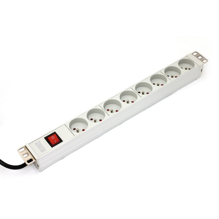 DIGITUS A-19-STRIP-2-IMP Power Distribution Unit (PDU) 19" 8x Type E 16A 1.8m Schuko Plug