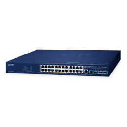 PLANET GS-4210-16UP8T4X Managed PoE+ Switch, 16-Port Gigabit PoE (95W/port, 802.3bt) + 8-Port Gigabit + 4-Port 10G SFP+, 420W Bu