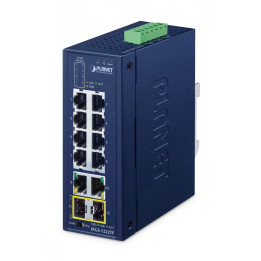 PLANET Industrial 8-Port Unmanaged Fast Ethernet Switch IFGS-1222TF