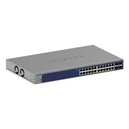 Conmutador Gigabit PoE++ administrado Netgear GS728TXUP-300EUS, 28 puertos (24 PoE+ 4 SFP), presupuesto de 720 W, L2, montaje en