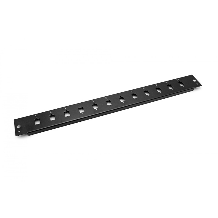 DIGITUS DN-96206-BL-P Fiber Optic Front Plate 12x LC Duplex 1U Black