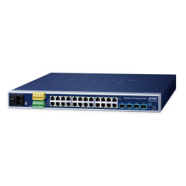 PLANET IGS-R4215-24T4X Industrial L2/L4 Managed Switch, 24x Gigabit + 4x 10G SFP+, IP30, -40~75°C