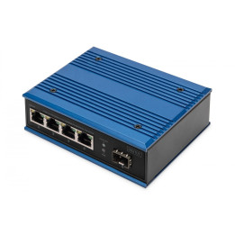 DIGITUS DN-651135 Industrial 5-Port Gigabit PoE Switch, 4 PoE Ports, Unmanaged