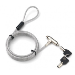 Techly IQ-LOK-13-KT Câble de sécurité pour ordinateur portable Wedge-Lock avec clé 1,8 m Argent