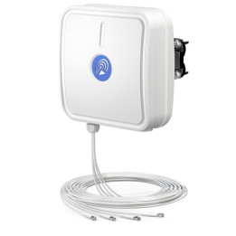 Antenne directionnelle QuWireless APLM4-1 LTE MIMO 4x4, câble 10 m, connecteur SMA