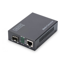 DIGITUS DN-82130 Gigabit Ethernet Media Converter, SFP Slot, without SFP Module