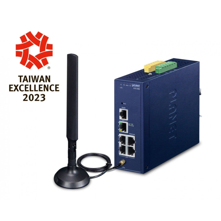 PLANET LCG-300-US Industrial IoT LoRaWAN Gateway with 5-Port Gigabit Switch - US915 MHz
