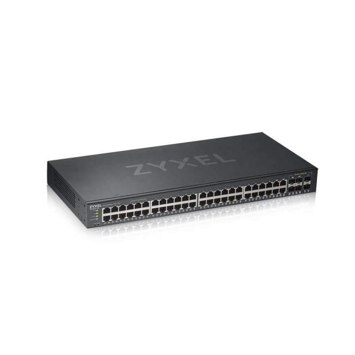 ZyXEL GS1920-48V2-EU0101F 50-Port Smart Managed Gigabit Switch with 44 Copper and 4 Dual Personality Ports, NebulaFlex Cloud