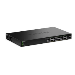 Conmutador PoE+ Gigabit L2/L3 administrado NETGEAR GS324TPv2 con 24 puertos PoE+ y 2 enlaces ascendentes SFP