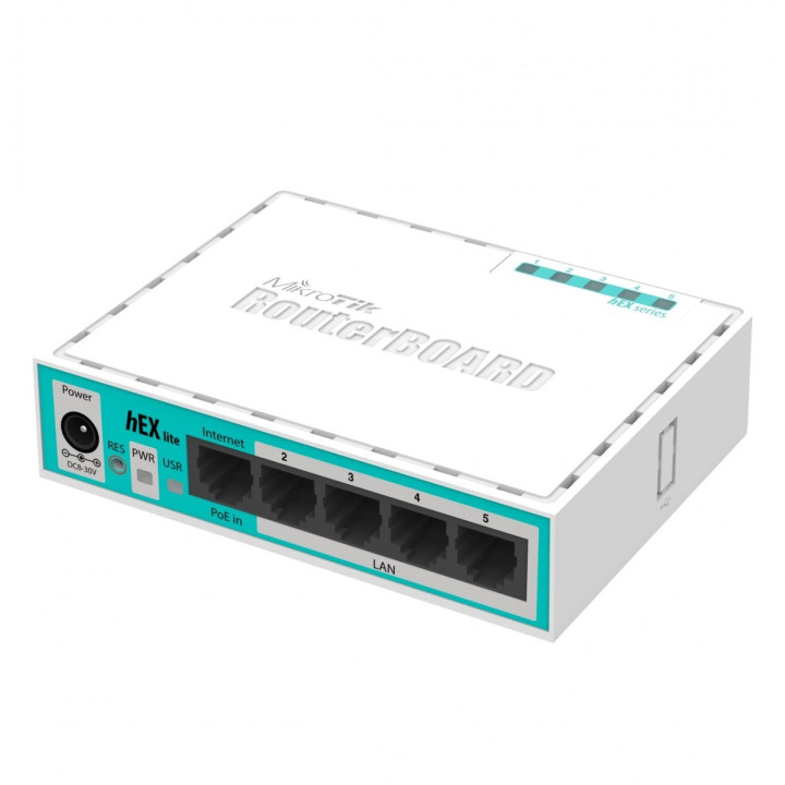 MikroTik hEX lite wired router White (RB750r2)