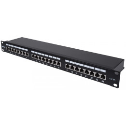 Intellinet 24-Port Cat6a FTP Patch Panel 1U Black