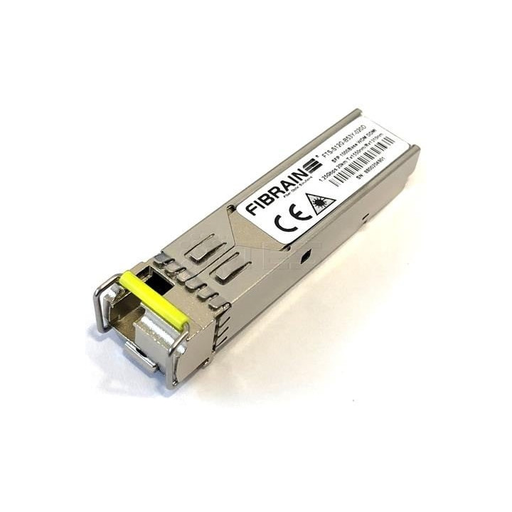Fibrain FTS-S12G-B53Y-020D-CI SFP WDM Gigabit Ethernet Transceiver, 1310nm, BiDi, 20 km, LC Simplex, DDMI