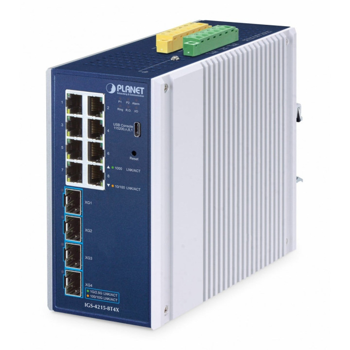 PLANET IGS-4215-8T4X Managed L2+ 8-Port Gigabit Ethernet Switch with 4 SFP+ Uplinks