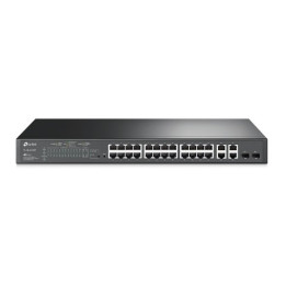 TP-Link TL-SL2428P JetStream 24-Port 10/100 Mbps + 4-Port Gigabit Smart Switch with 24-Port PoE+