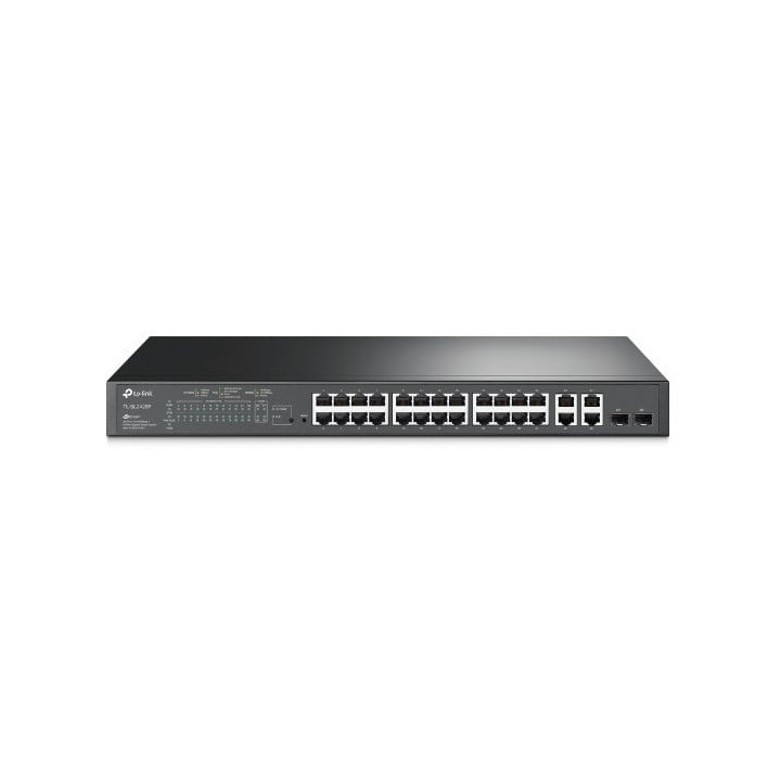 TP-Link TL-SL2428P JetStream 24-Port 10/100 Mbps + 4-Port Gigabit Smart Switch with 24-Port PoE+