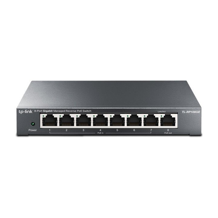 TP-Link RP108GE (TL-RP108GE) Switch PoE inversé géré Gigabit à 8 ports