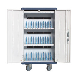 Techly I-CABINET-30DUTY Armoire de chargement pour 30 tablettes avec 30 ports USB et 30 prises secteur