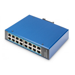 DIGITUS DN-651129 16-Port Gigabit Managed Industrial Switch, DIN-Rail