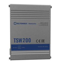Teltonika TSW200 Industrial Unmanaged PoE+ Switch (without DIN rail bracket)