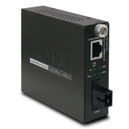 PLANET GST-806B15 10/100/1000Base-T to WDM Bi-directional Smart Fiber Converter - 1550nm - 15KM