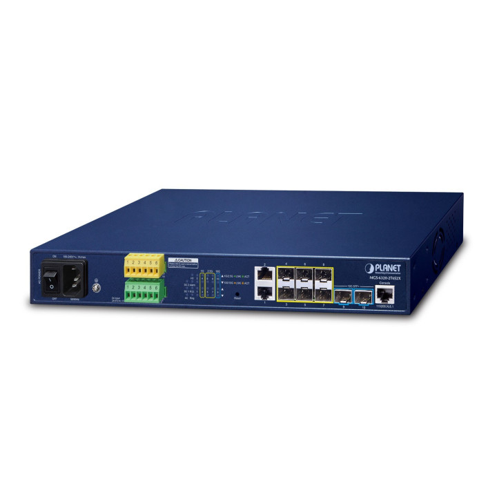 PLANET MGS-6320-2T6S2X L3 Managed Metro Ethernet Switch with 2x 100/1000T, 2x 100/1G SFP, 4x 100/1G/2.5G SFP, 2x 10G SFP+