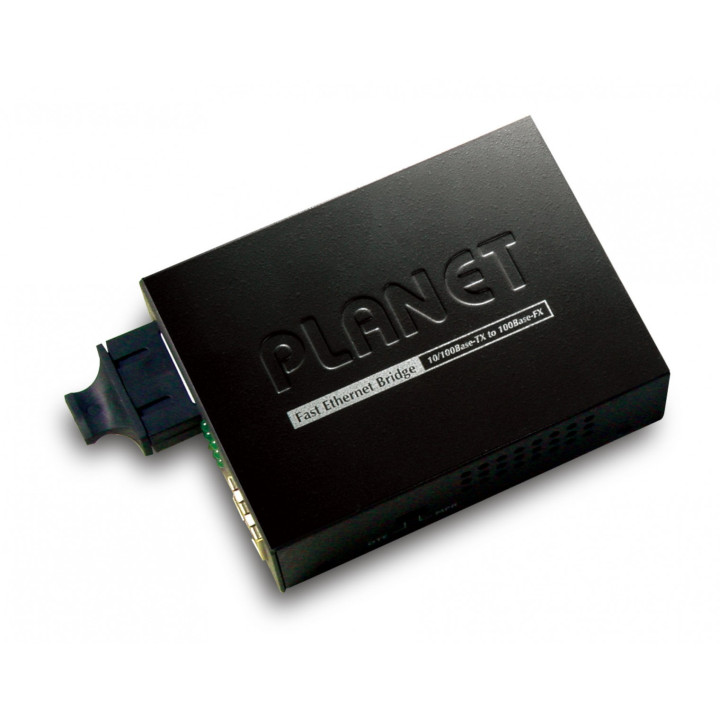 PLANET FT-802S35 10/100TX to 100Base-FX Single-Mode Fiber Media Converter, 35 km, SC Connector
