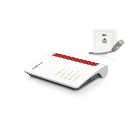 FRITZ!Box 7530 Wireless Router Gigabit Ethernet Dual-band (2.4 GHz / 5 GHz) 4G Black, Red, White