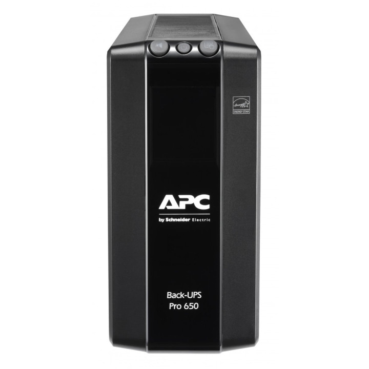 APC Back-UPS Pro BR650MI 650VA UPS, 6 Outlets, AVR, LCD