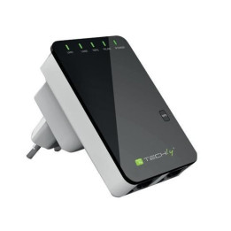 Techly I-WL-REPEATER2 N300 Extension de portée/répéteur/routeur enfichable