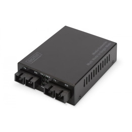 DIGITUS DN-82124 Gigabit Media Converter Multimode/Singlemode SC to SC, 850/1310nm, 20km