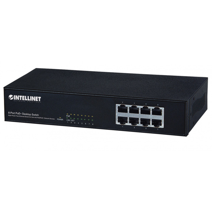 Intellinet 560764 8-Port 10/100 PoE Switch