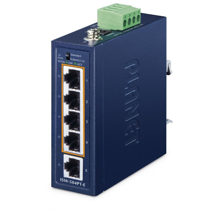 PLANET ISW-504PT-E Compact Unmanaged 5-Port Fast Ethernet Switch
