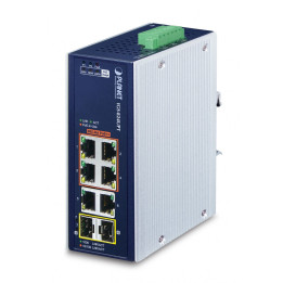 PLANET IGS-824UPT Switch industriel Gigabit PoE+ à 8 ports (4x PoE 802.3bt 95W, 2x SFP)