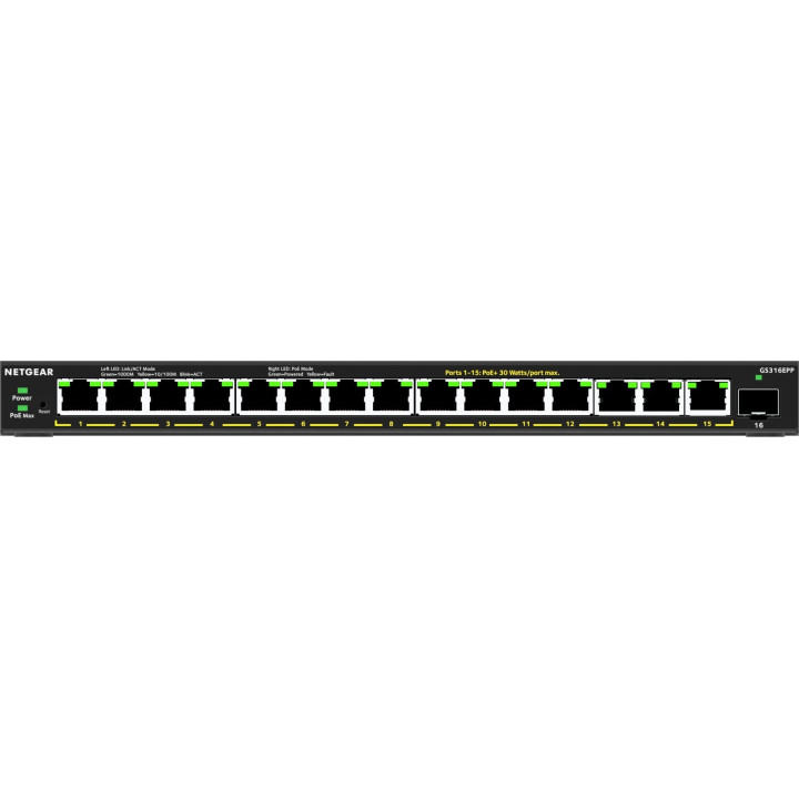 Netgear GS316EPP-100PES Conmutador PoE+ Gigabit Plus de 16 puertos